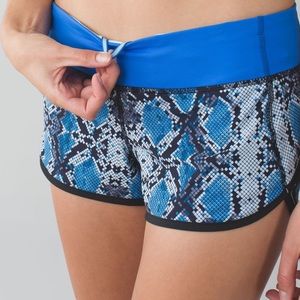 Lululemon speed short blue snakeskin